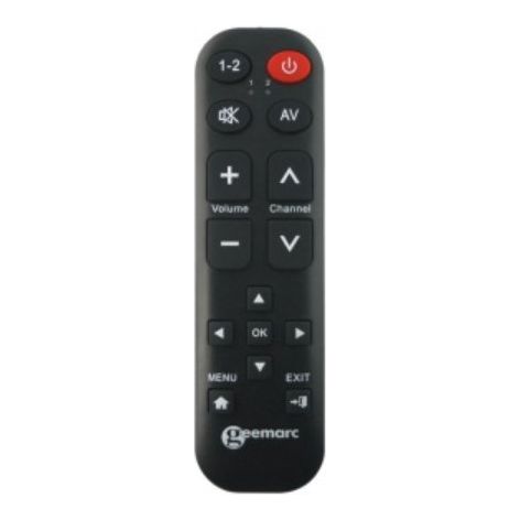 Geemarc Easy TV15 TV Remote with 15 Large Buttons - Accessories4hearingaids