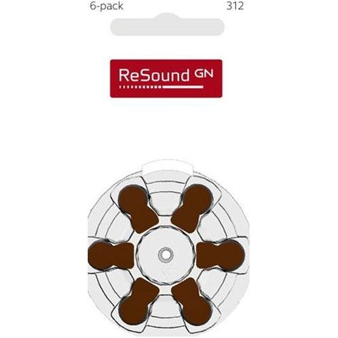 GN ReSound Hearing Aid Batteries Size 312 - 10 Pack - Accessories4hearingaids