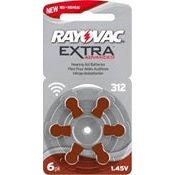 Rayovac Extra Hearing Aid Batteries Size 312 - 10 Pack (60 Cells) - Accessories4hearingaids